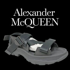 NWB Men's ALEXANDER McQUEEN Leather Tread Sandal, Size 11, Melange